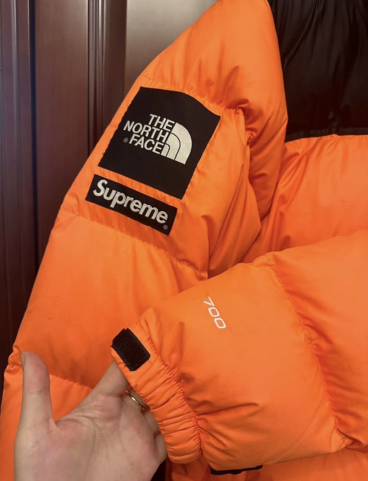 Supreme × The North Face Supreme tnf the north face leaves orange nuptse Jacket Size US M / EU 48-50 / 2 - 3 Thumbnail