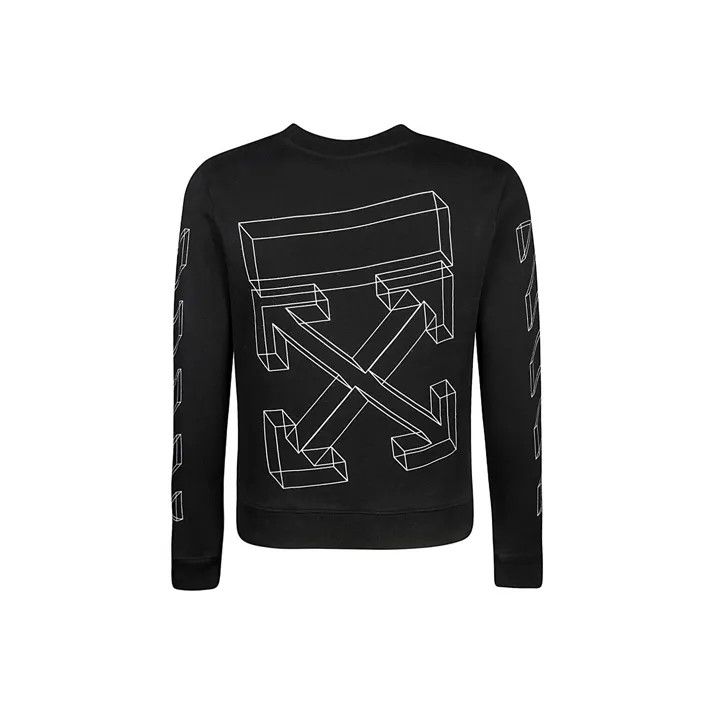 Off-White Off-White Black Graphic Cotton Sweatshirt 0079 Size US M / EU 48-50 / 2 - 1 Thumbnail