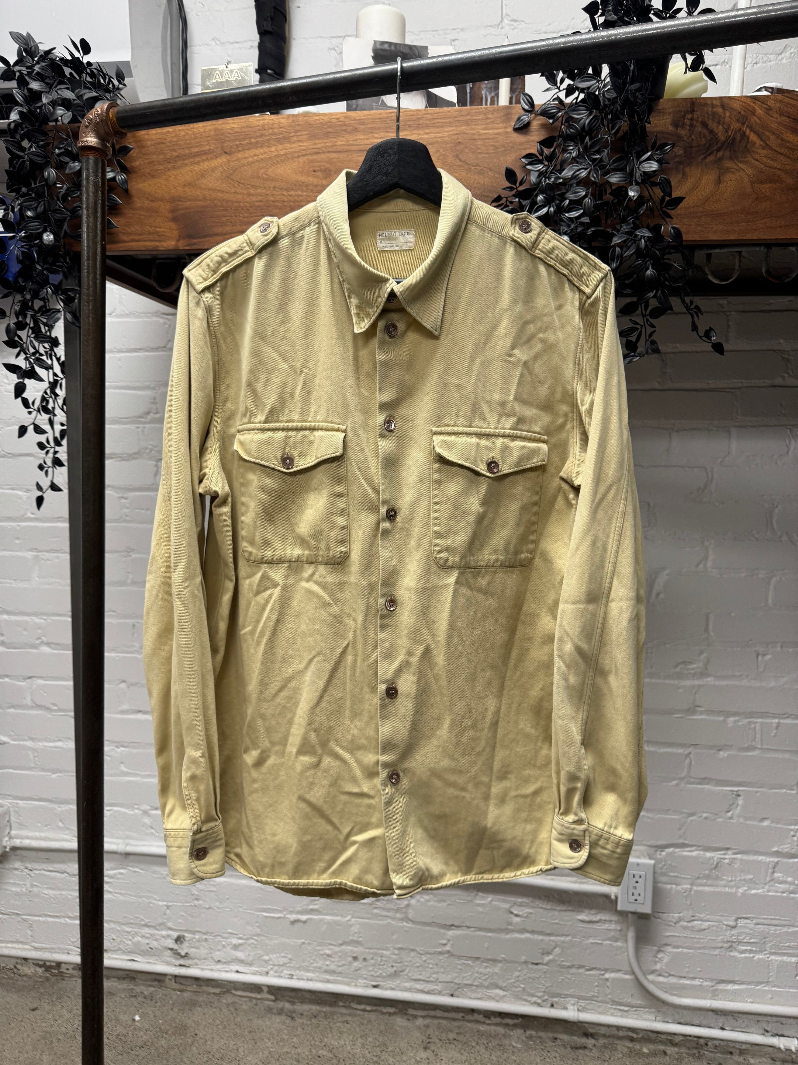 Helmut Lang SS1996 Helmut Lang Military ‘Epaulette’ Button Up Shirt Size US L / EU 52-54 / 3 - 1 Thumbnail