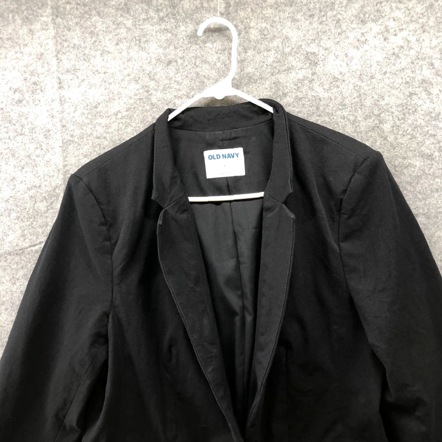 Old Navy Old Navy Blazer Womens L One-Button Stretch Cotton Black Career Workwear Jacket Size L / US 10 / IT 46 - 3 Thumbnail