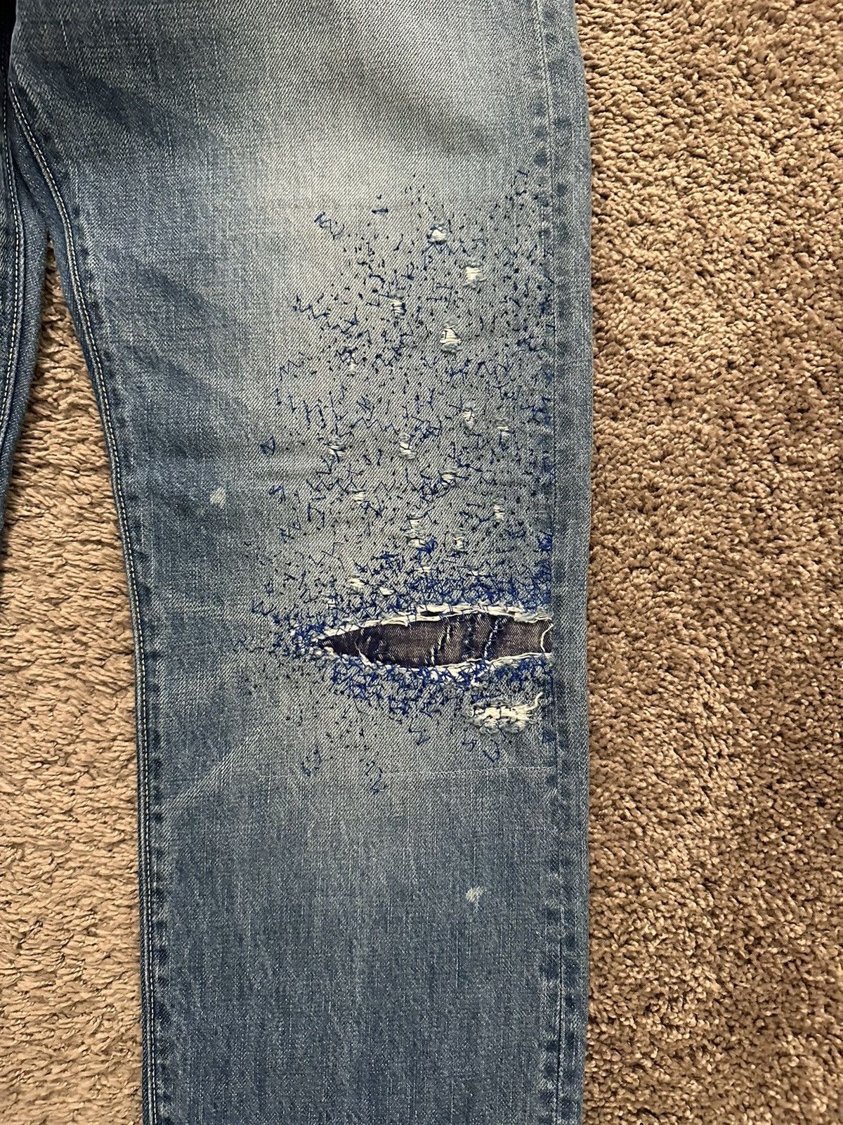 Kapital KAPITAL Monkey CISCO Distressed Denim Jeans Sashiko Size US 32 / EU 48 - 2 Thumbnail