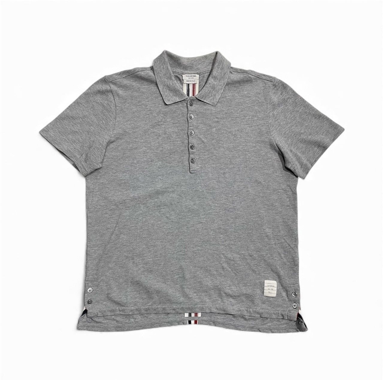Thom Browne Center-Back Stripe Thom Browne Piqué Polo Size US M / EU 48-50 / 2 - 3 Thumbnail