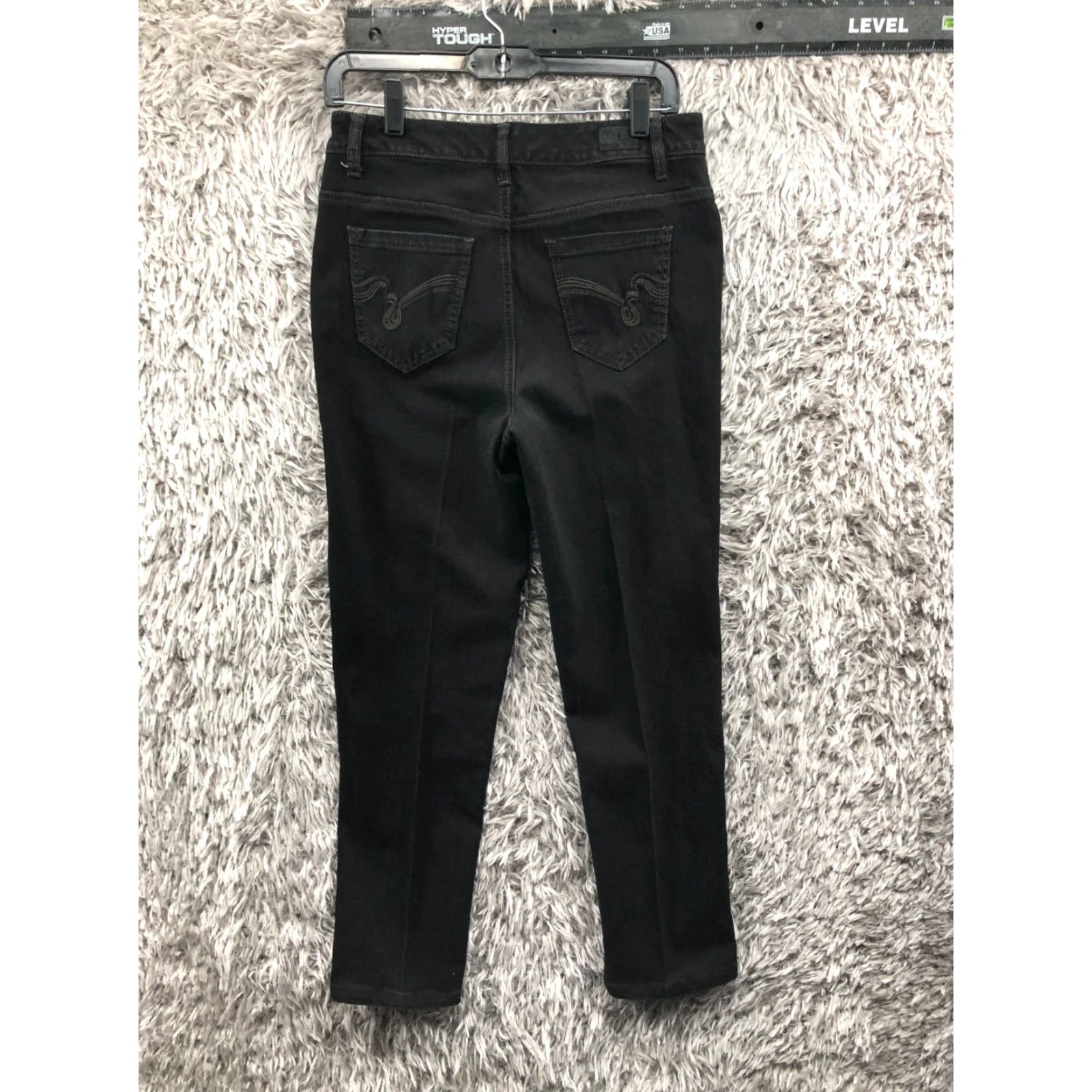 Vintage Bandolino Jeans Regular Size 8 Womens Dark Wash Black Denim High Rise Straight 5-Pocket Cotton Belt Loops Image: Bandolino Size 30" / US 8 / IT 44 - 5 Thumbnail