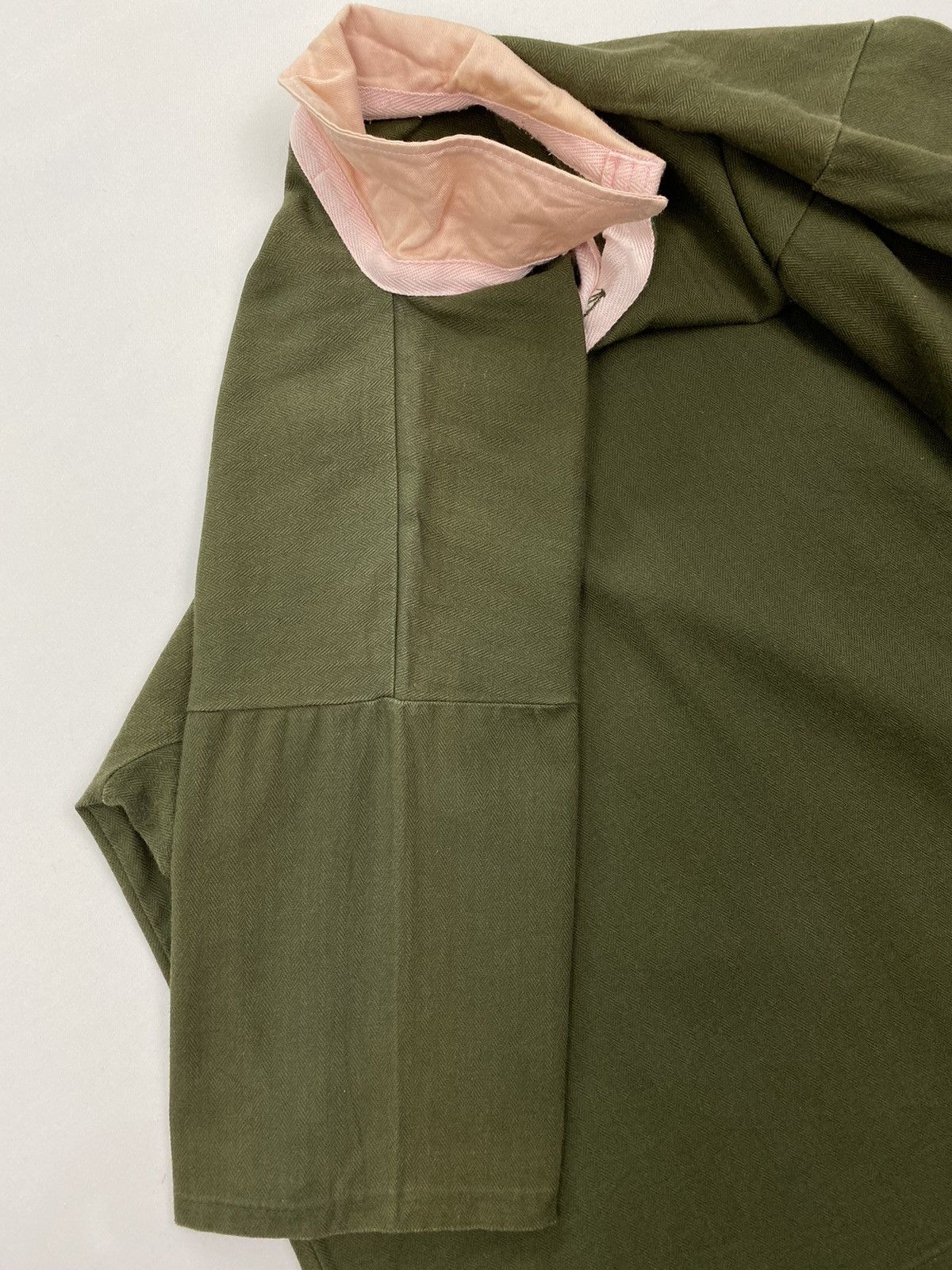 Japanese Brand Larry PGC By Progetto Herringbone Twill Shirt Size US M / EU 48-50 / 2 - 10 Thumbnail