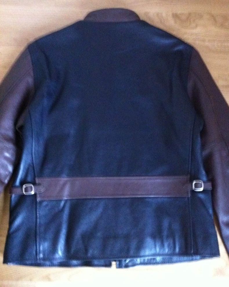 Schott Schott Color-blocked leather jacket Size US XL / EU 56 / 4 - 2 Thumbnail