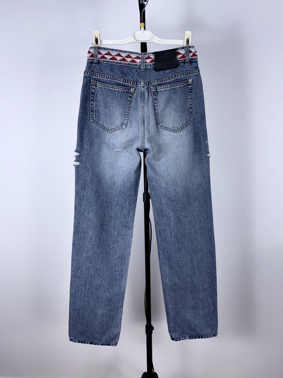 Gucci S/S 1999 Distressed Aztec Beaded Denim Jeans Size US 28 / EU 44 - 7 Thumbnail
