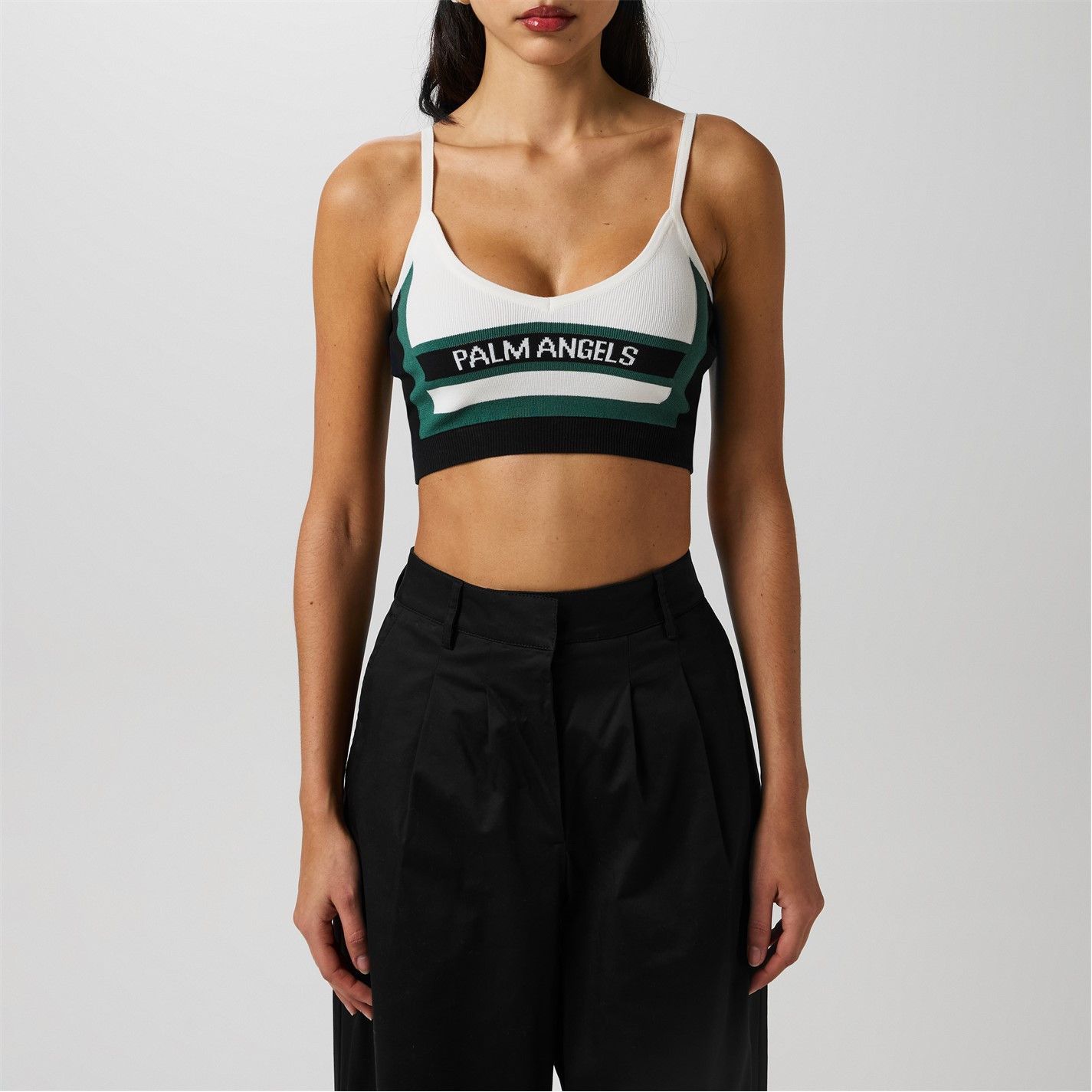 Palm Angels o1g2r1mq0325 Race Crop Knit-Top in Multicolor Size XS / US 0-2 / IT 36-38 - 3 Thumbnail