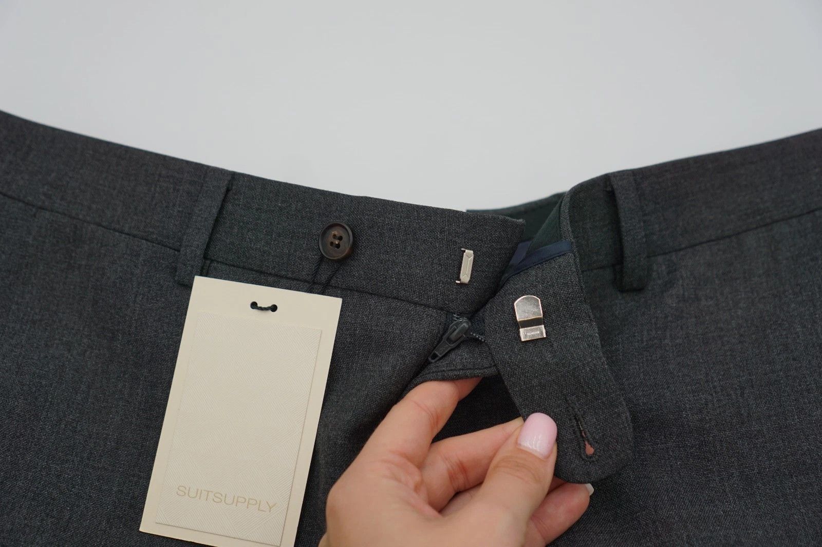 Suitsupply Men Suitsupply Pants Grey Wool Traveller Size 27 UK/US44S Size 44S - 3 Thumbnail