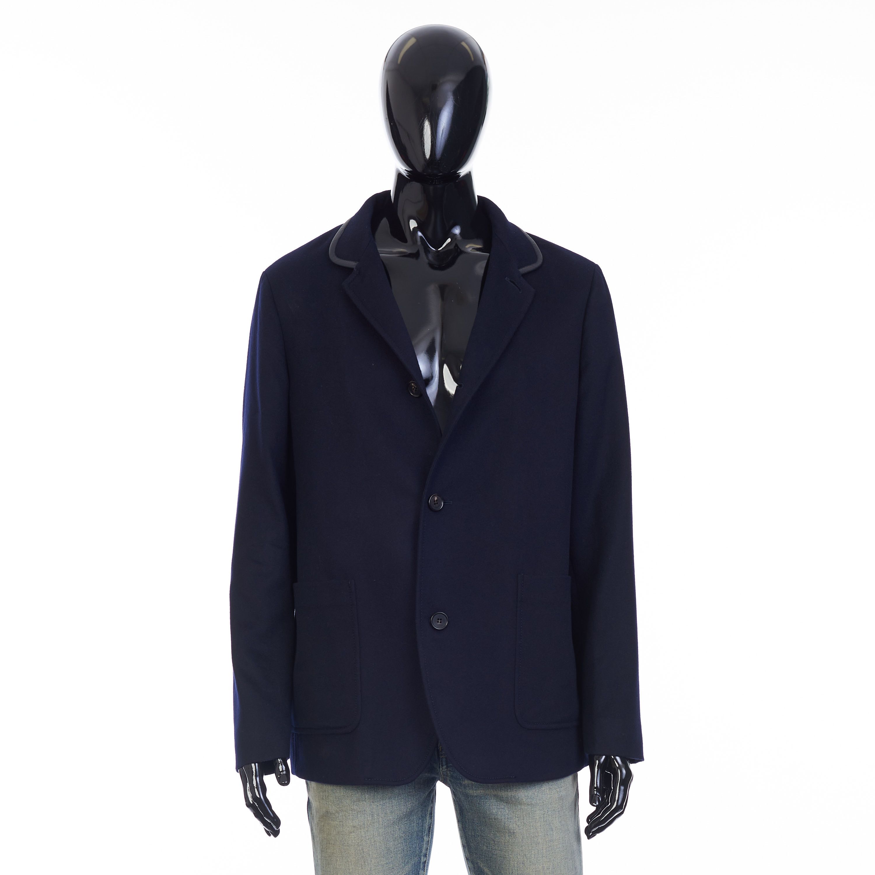 Loro Piana Spagna Jacket In Navy Blue Double Faced Cashmere Size US L / EU 52-54 / 3 - 9 Thumbnail