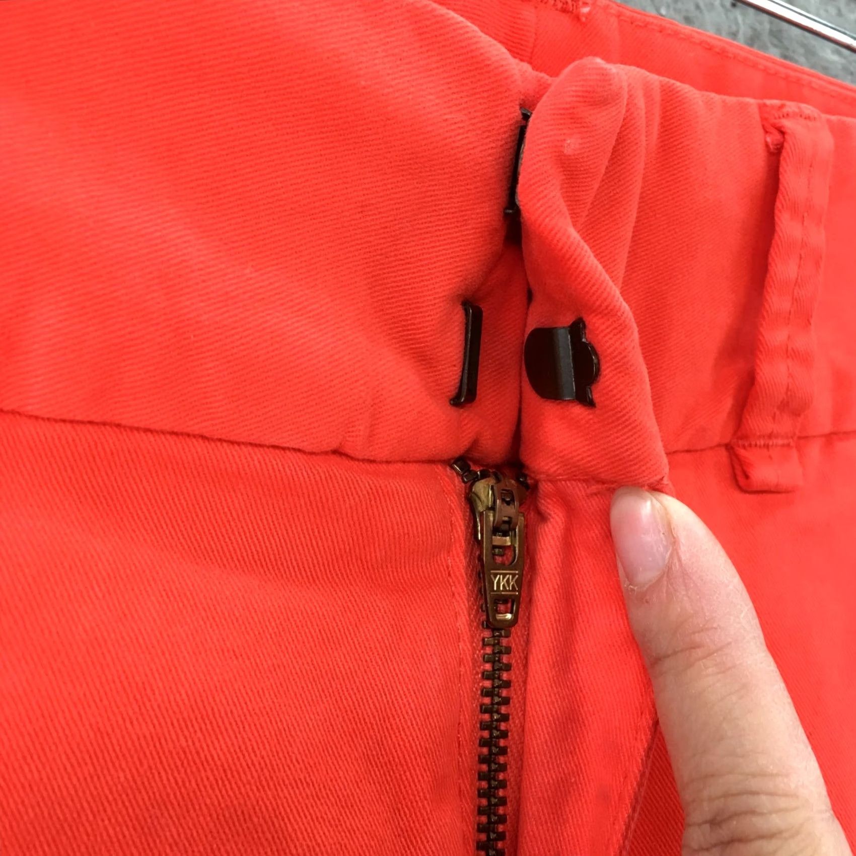 J.Crew J.CREW Andie Chino Pants Womens 0 Red Orange Cotton Blend Mid Rise Zip Fly Casual Shirt? Size 25" / US 0 / IT 36 - 4 Thumbnail