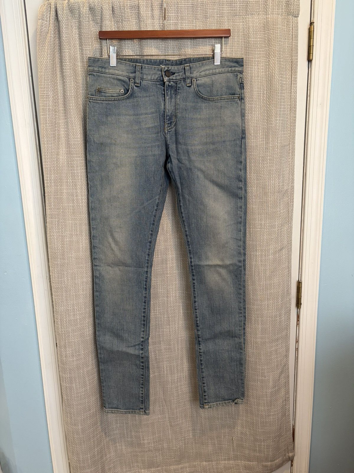 Saint Laurent Paris Saint Laurent Paris Hedi Slimane Stonewashed Blue D02 Denim Size US 31 - 1 Thumbnail