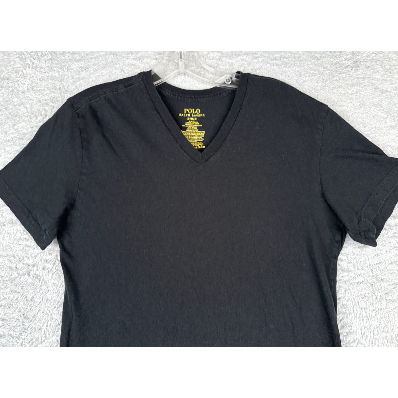 Polo Ralph Lauren Polo Ralph Lauren Slim Fit V-Neck Shirt Men’s Medium Black Short Sleeve Cotton Sports Size US M / EU 48-50 / 2 - 4 Thumbnail