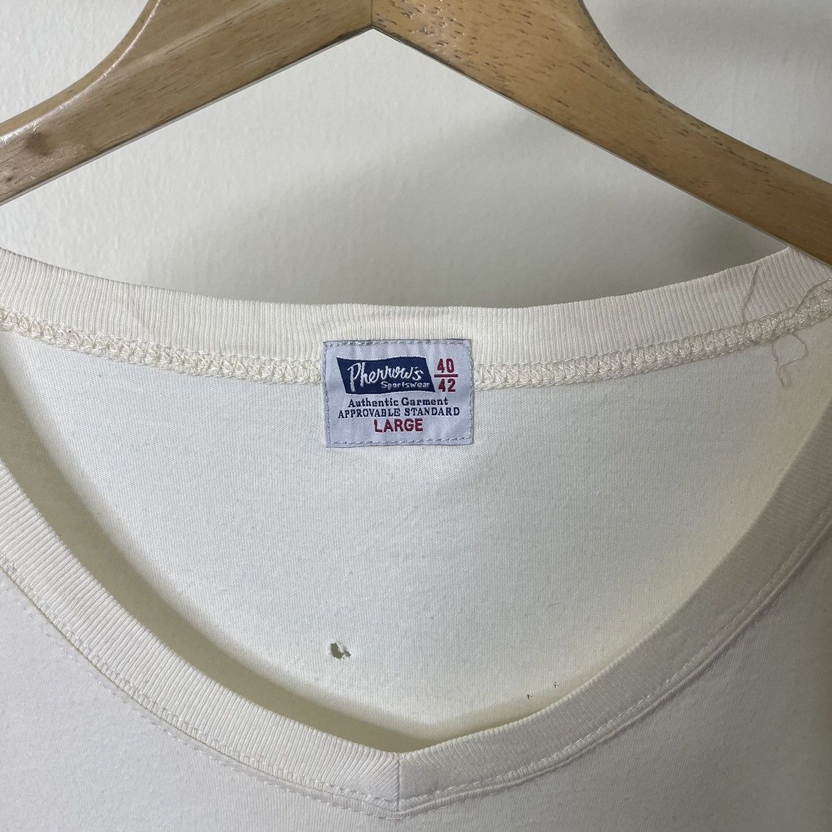 Japanese Brand × Pherrow's Pherrows V Neck Stripes T Shirt Size US L / EU 52-54 / 3 - 3 Thumbnail