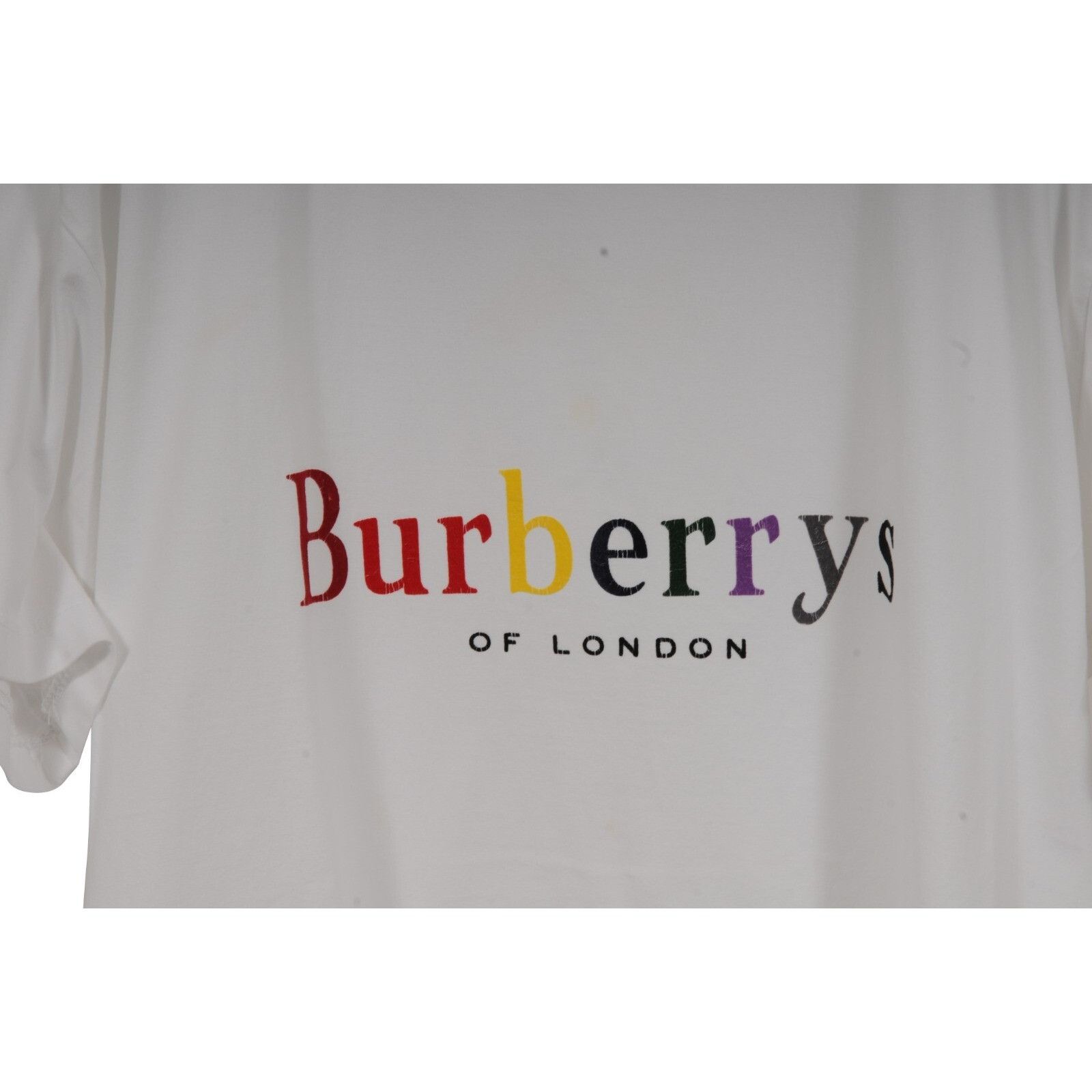 Burberry Rainbow Burberrys Logo T Shirt White Size US L / EU 52-54 / 3 - 3 Thumbnail
