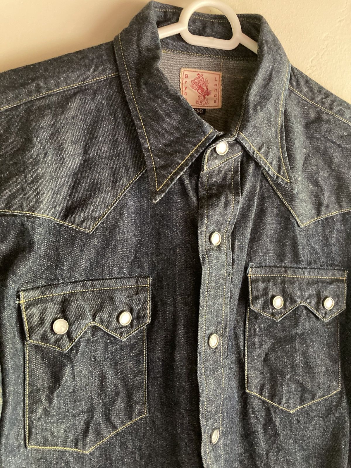 Bryceland's Brycelands Sawtooth Denim Western Shirt Sz 38 Size US S / EU 44-46 / 1 - 3 Thumbnail