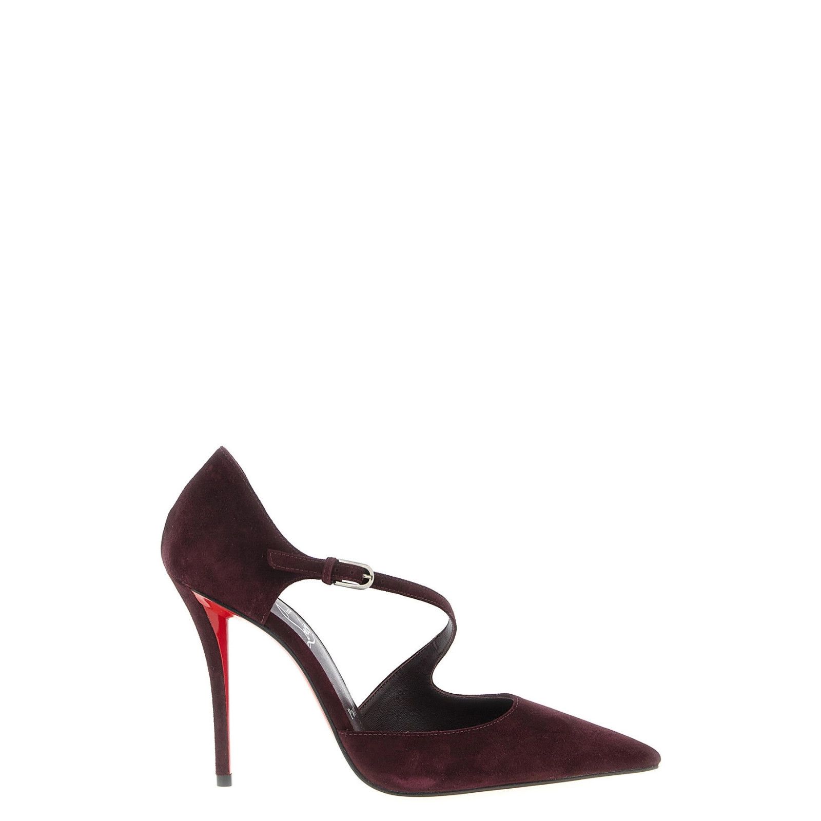 CHRISTIAN LOUBOUTIN Miss Ziggyta Bordeaux Suede 100mm Pumps