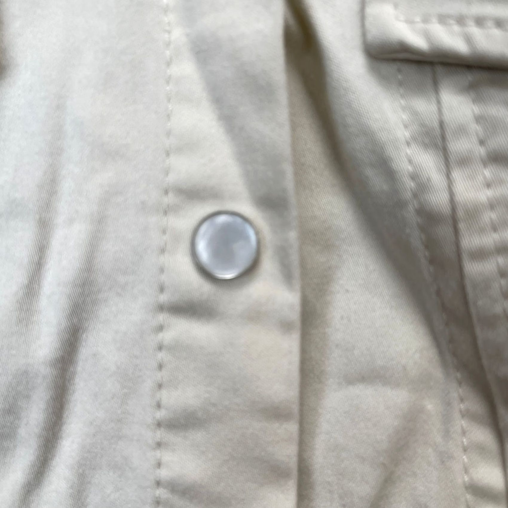 Zara Zara Womens XS White Ivory Shirt Dress Button Front Short Sleeve Utility Size XS / US 0-2 / IT 36-38 - 6 Thumbnail