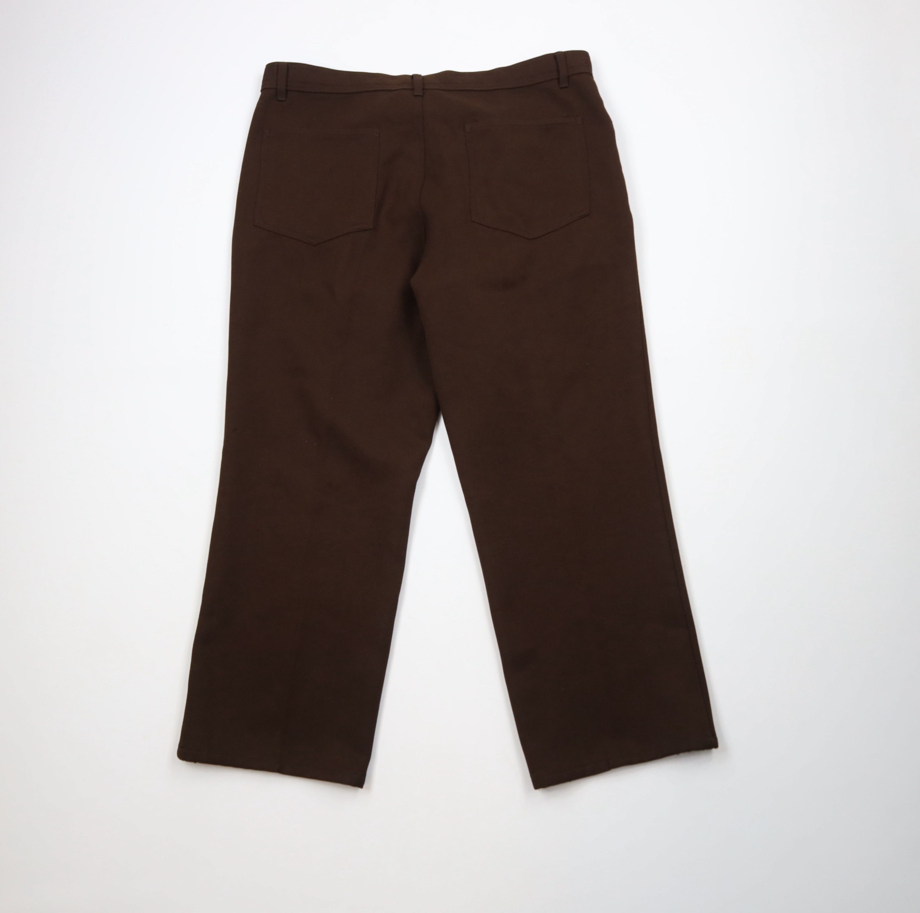 Vintage Vintage 90s Streetwear Wide Leg Knit Chino Pants Brown Size US 38 / EU 54 - 9 Thumbnail