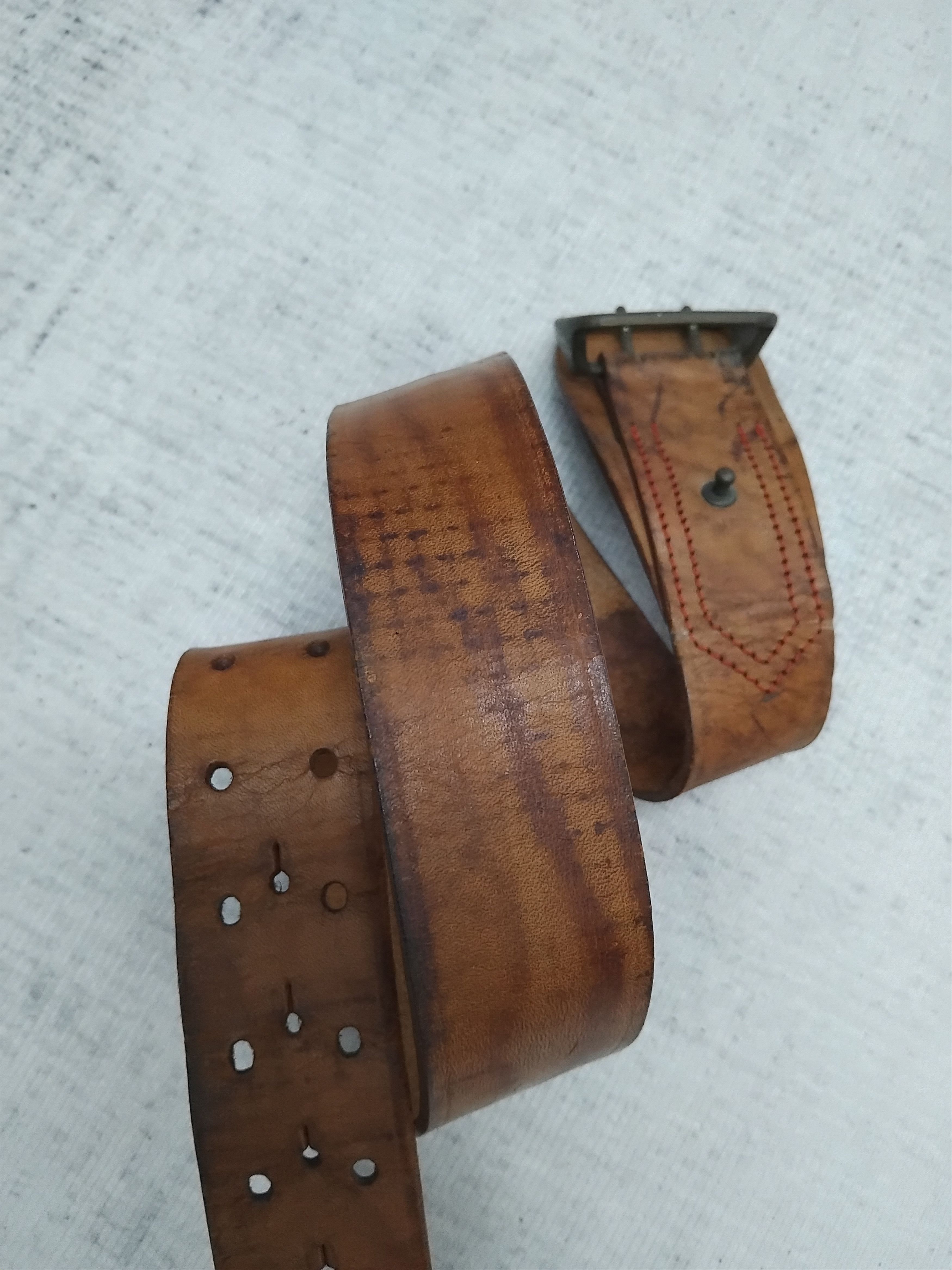 Neil Barrett 💥Bell barret chocolate colour Leather brass buckle belt Size ONE SIZE - 11 Thumbnail