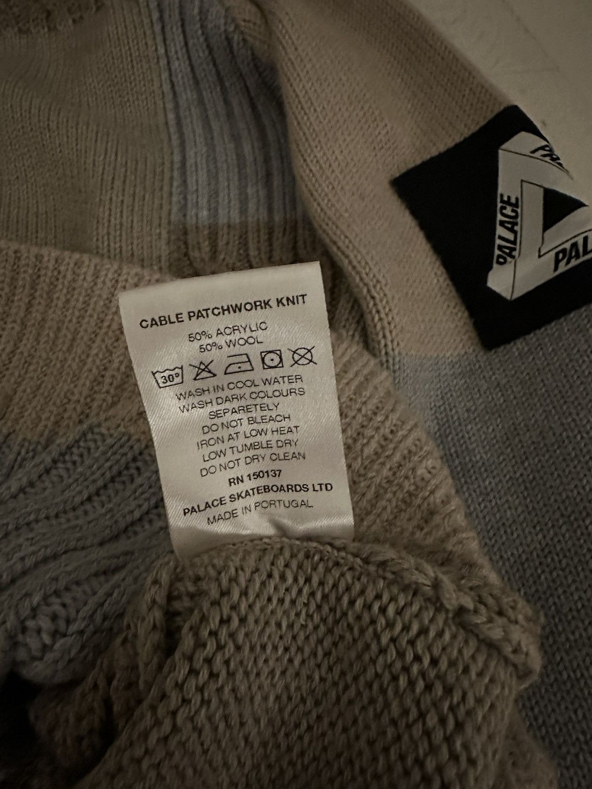 Palace Palace Cable Patchwork Knit | Grailed