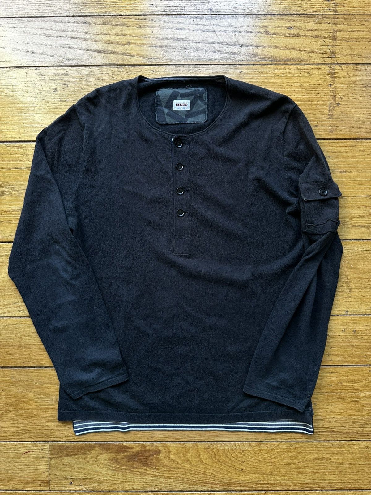 Kenzo Kenzo Henley Longsleeve Top Size US L / EU 52-54 / 3 - 1 Thumbnail