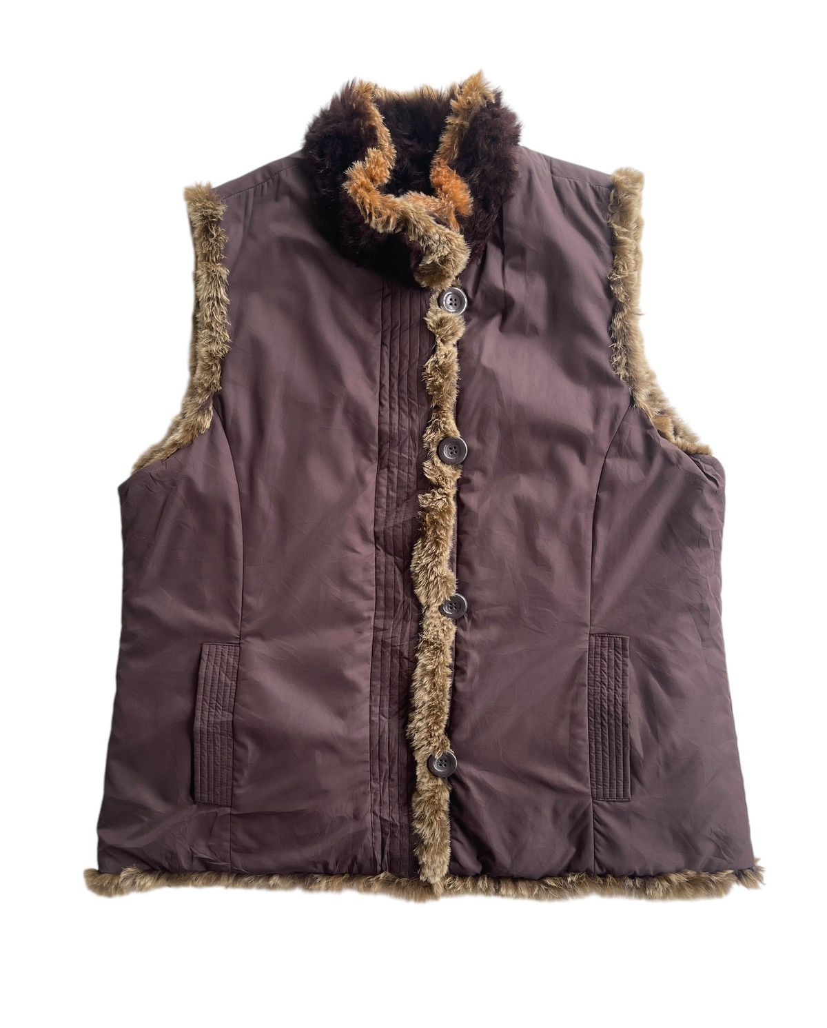 Japanese Brand Rosase Club Rabbit Fur Reversible Vest Jacket Size L / US 10 / IT 46 - 5 Thumbnail