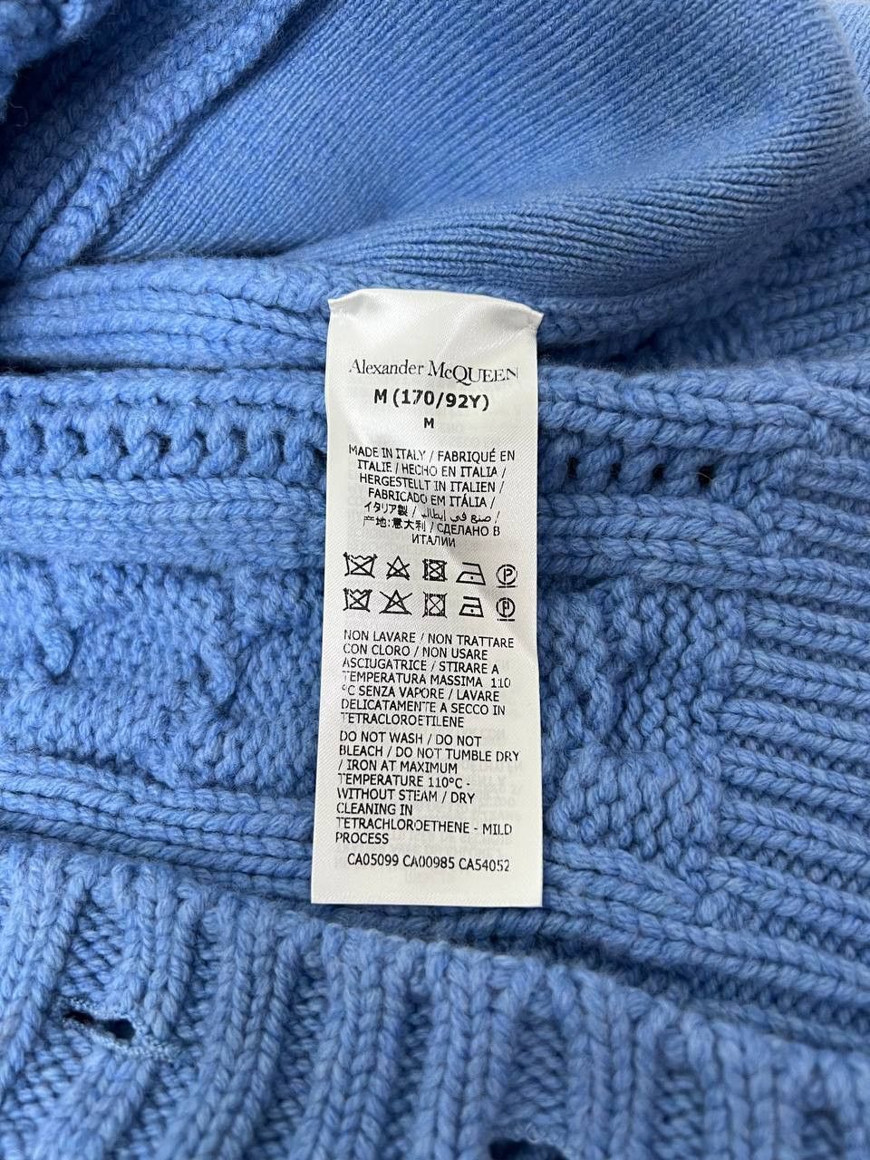 Alexander McQueen Alexander McQueen Jumper Womens Blue Cable Wool 100% Size M / US 6-8 / IT 42-44 - 12 Thumbnail