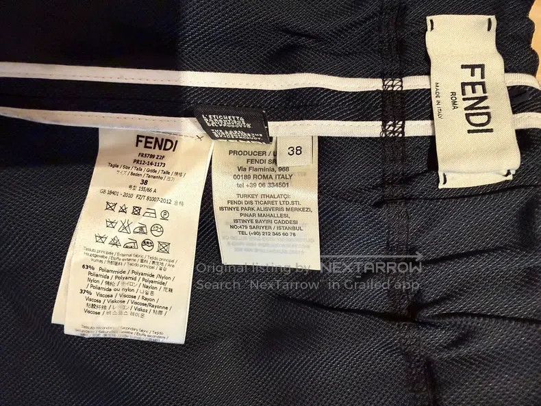 Fendi Fendi Black mesh fabric athletic shorts Size 25" / US 0 / IT 36 - 4 Thumbnail