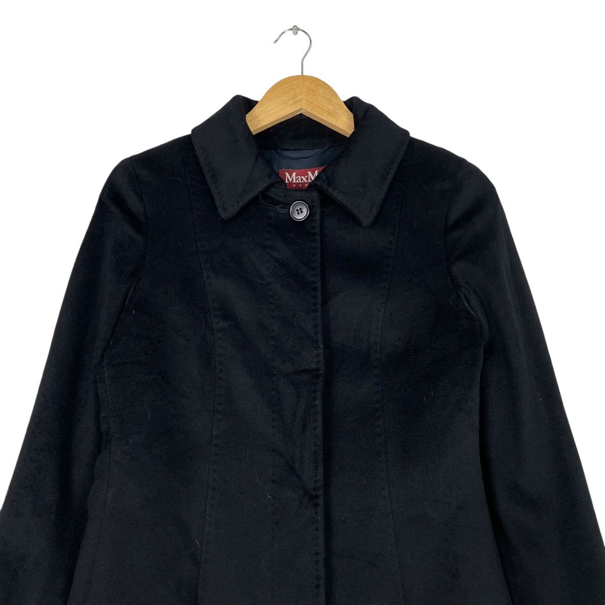 Designer × Max Mara 💥MAX MARA STUDIO BLACK PARKA JACKET Size S / US 4 / IT 40 - 3 Thumbnail