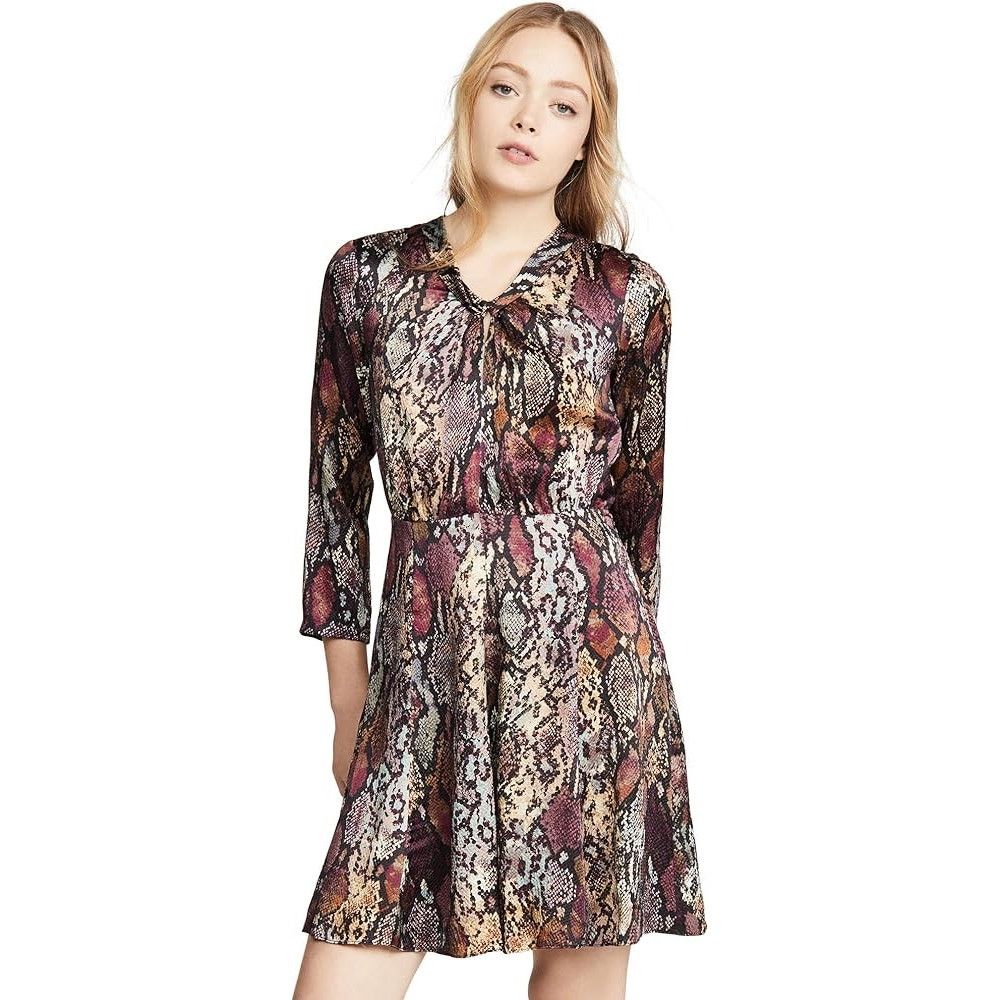 Rebecca Taylor Rebecca Taylor Met Pink Python Snakeskin Silk Mini Dress Size S / US 4 / IT 40 - 1 Thumbnail