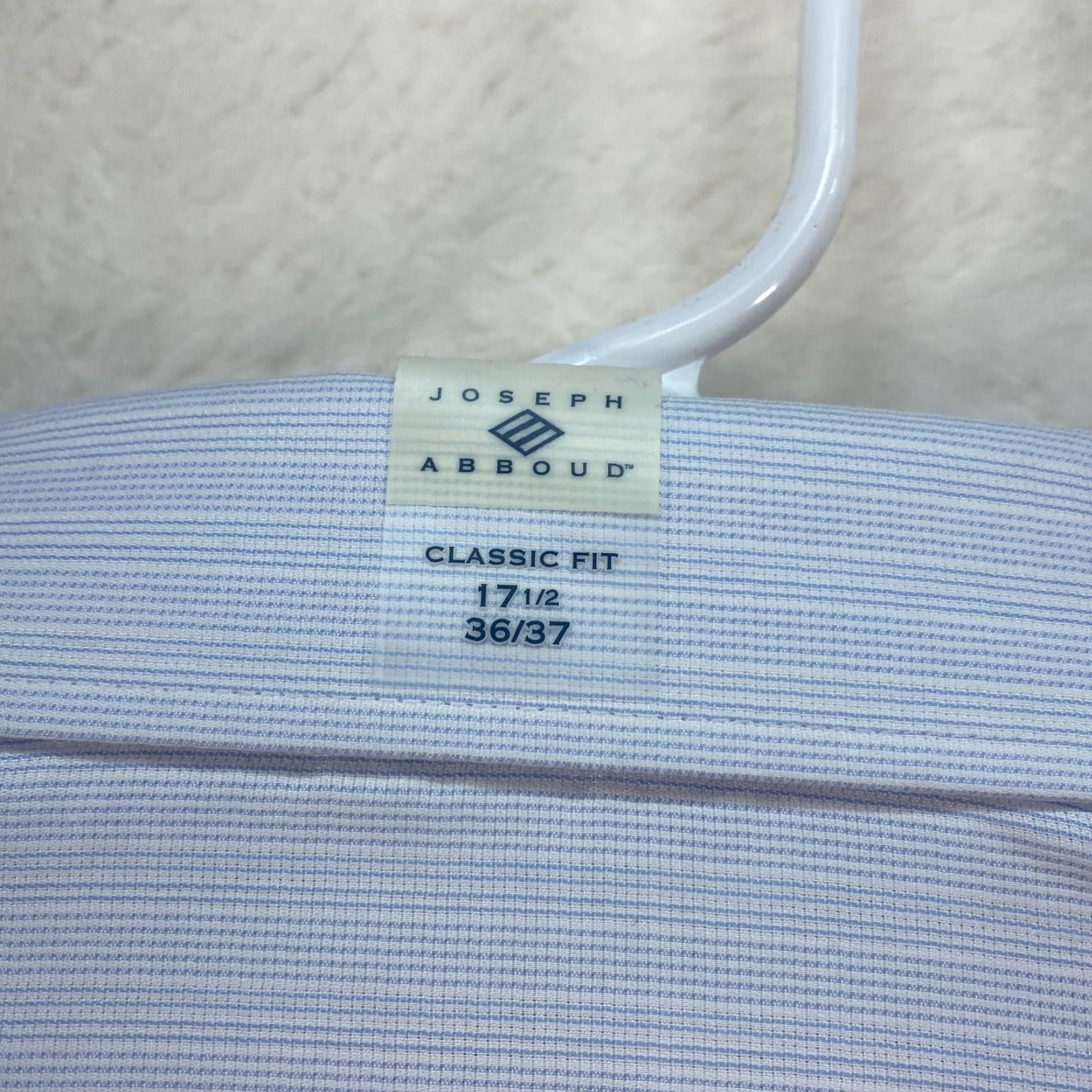 Joseph Abboud Joseph Abboud Dress Shirt XL 17.5 36/37 Tall Non-Iron Classic Fit Blue NWT Shirt Mens XL 100 Egyptian Cotton NWT Size 48R - 3 Thumbnail