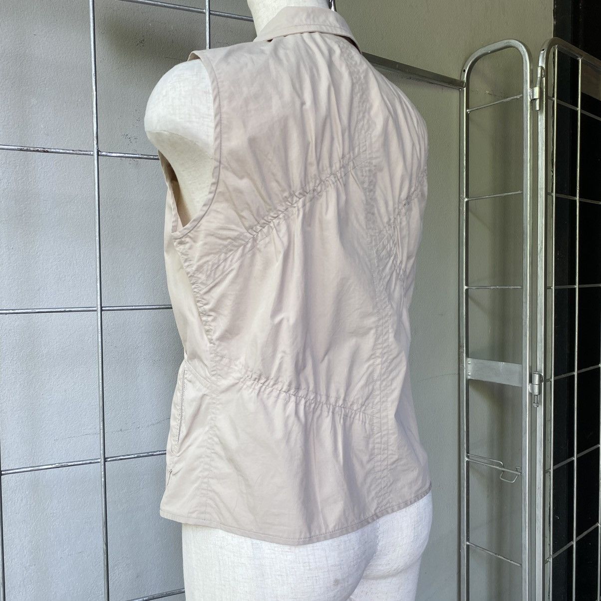 EVEX by KRIZIA Light Brown Ruched Zip Vest