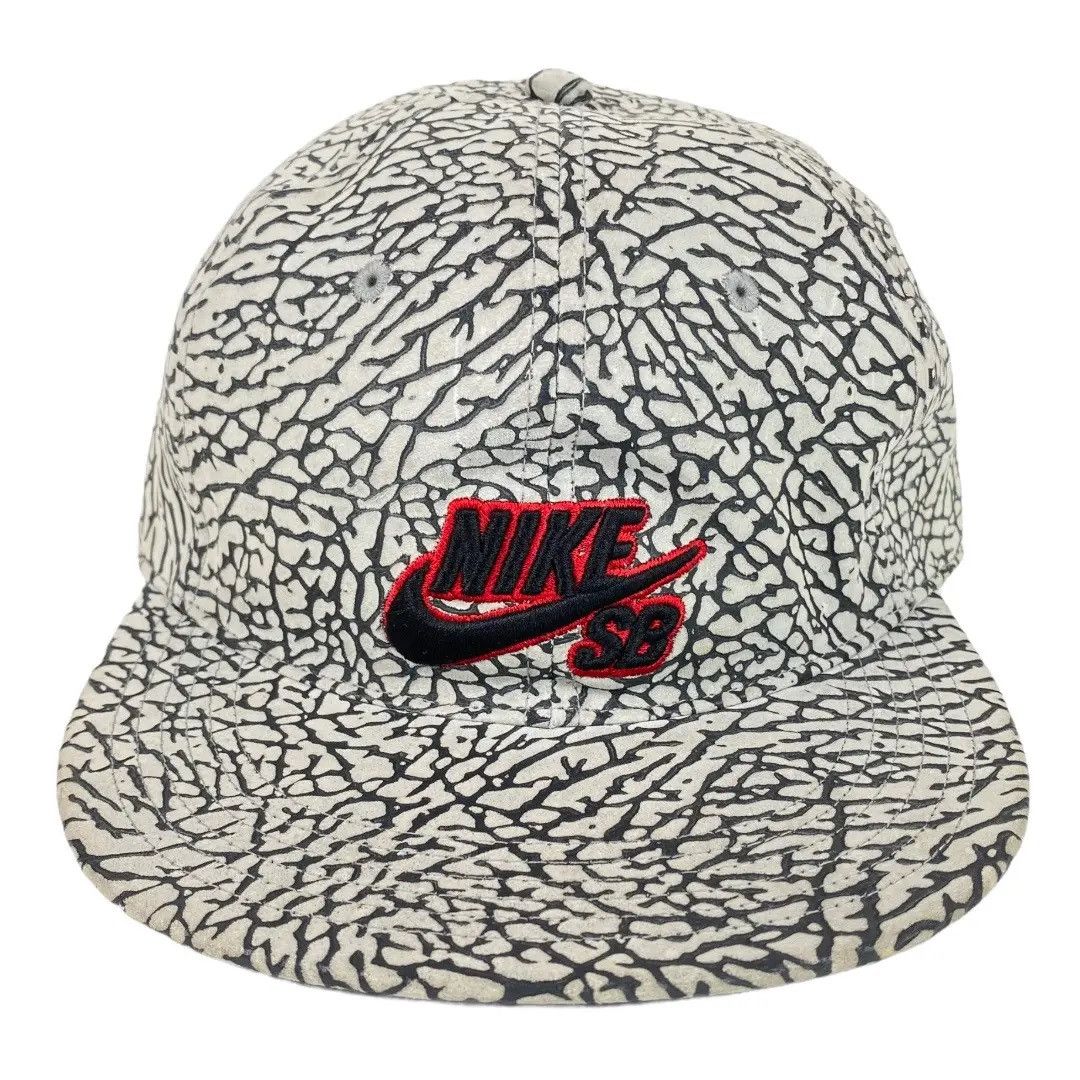 Nike NIKE SB Elephant Print Cement Fitted Hat Size ONE SIZE - 9 Thumbnail