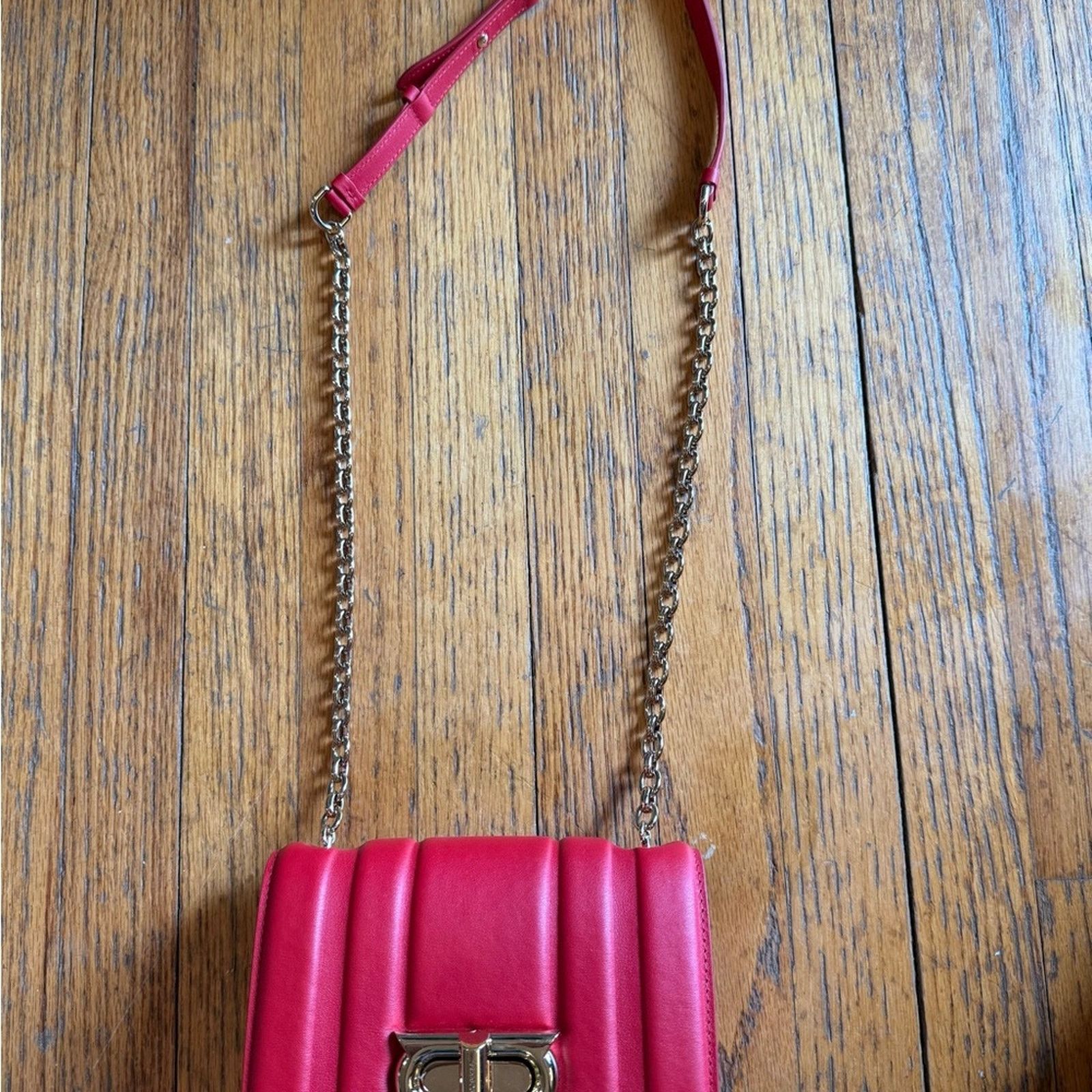 Salvatore Ferragamo Ferragamo Gancini Mini Leather Shoulder Bag, Red Size ONE SIZE - 6 Thumbnail