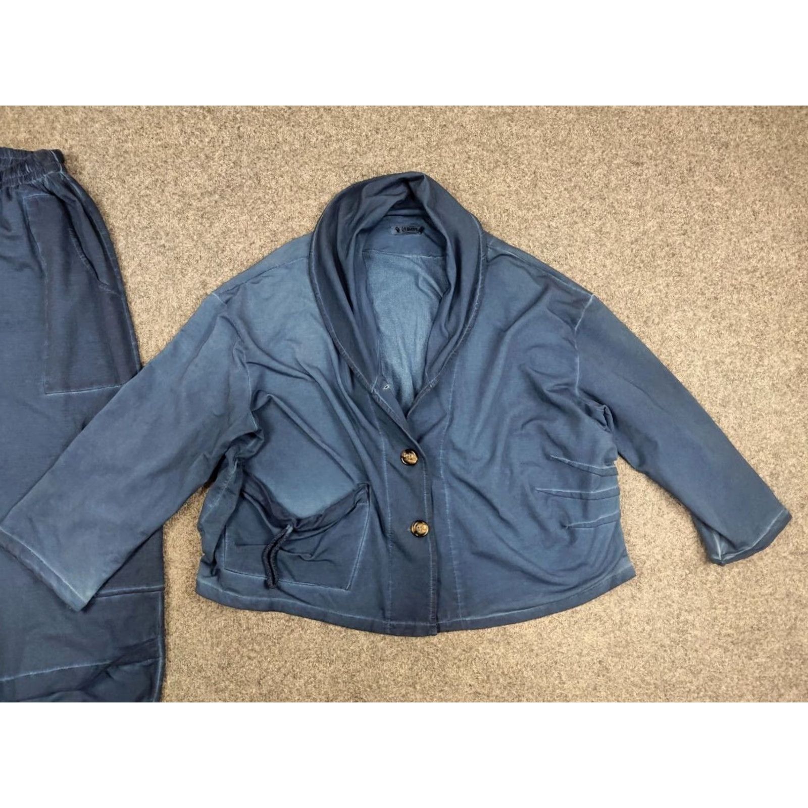 Vintage La Bass Germany Design Cargo Baggy Pants Jacket Shirt Womens Regular Blue 12 Cotton Blend Canvas Wide-Leg Denim Casual 90s? Size 34" / US 12 / IT 48 - 5 Thumbnail