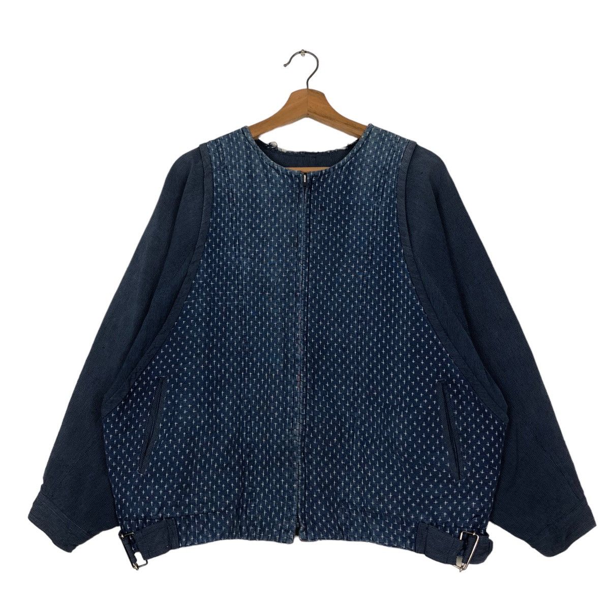 Japanese Brand 🔥Vintage Indigo Blur Blue Denim Jacket Button Japan Made Size US M / EU 48-50 / 2 - 1 Thumbnail