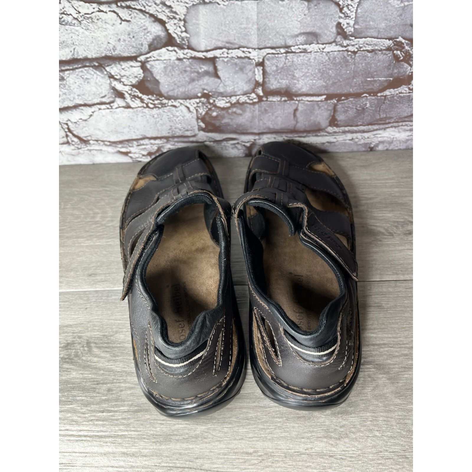 JOSEF SEIBAL Josef Seibel Jeremy Brown Leather Fisherman Strap Sandals Me Size US 12 / EU 45 - 5 Thumbnail