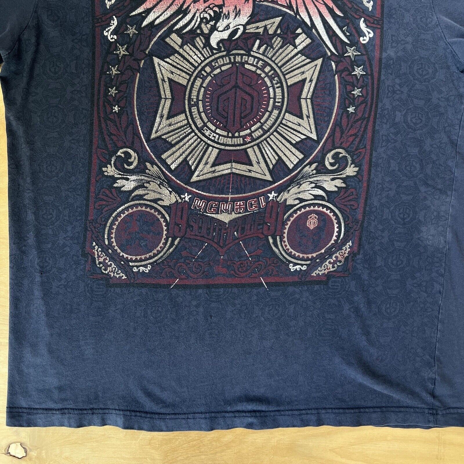 Southpole × Vintage Vintage Southpole Premium Shirt 2XL Navy Y2K Eagle Tribal Size US XXL / EU 58 / 5 - 3 Thumbnail