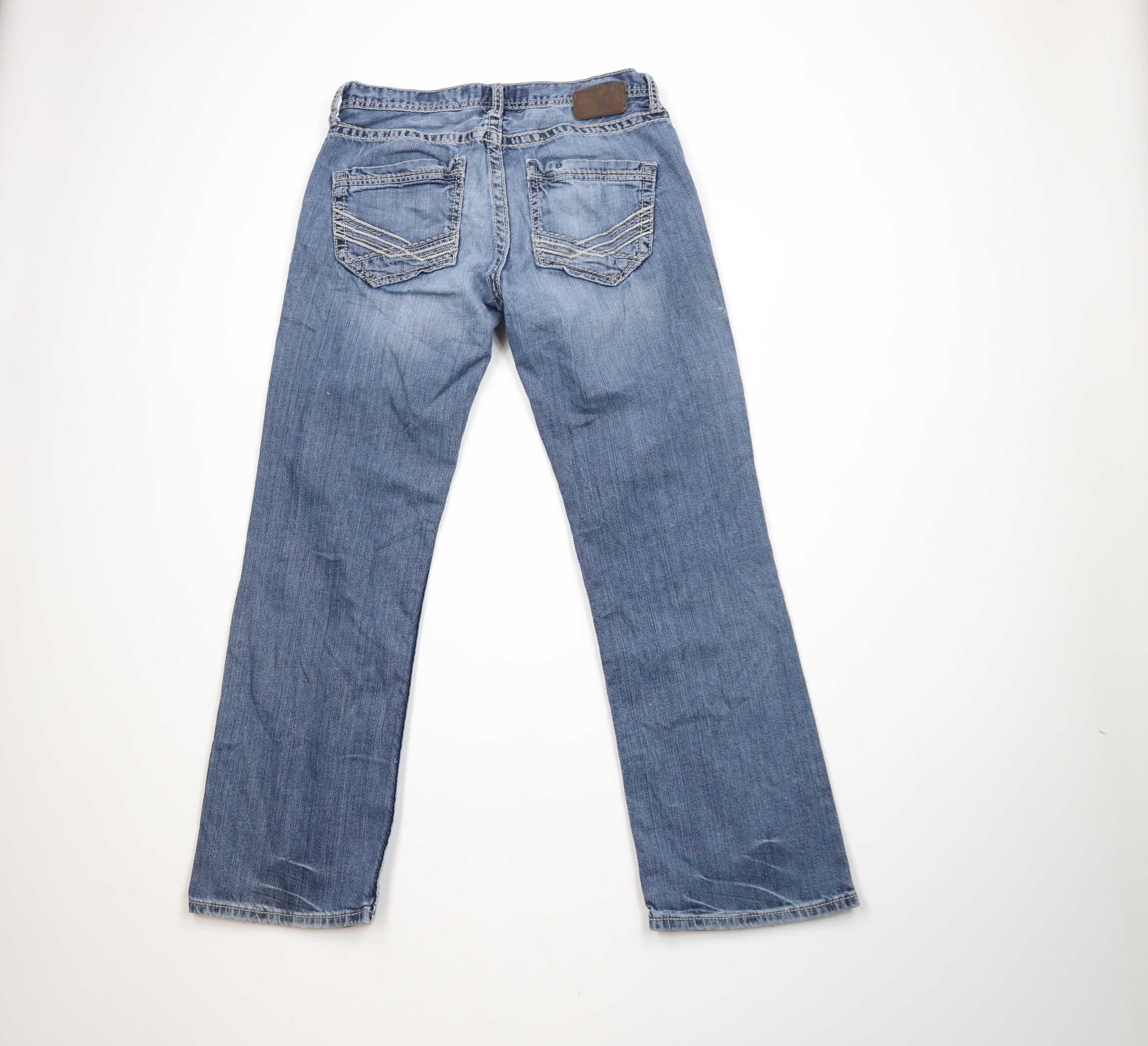 Vintage Buckle BKE Thick Stitch Stretch Jake Bootleg Denim Jeans Size US 33 - 12 Thumbnail