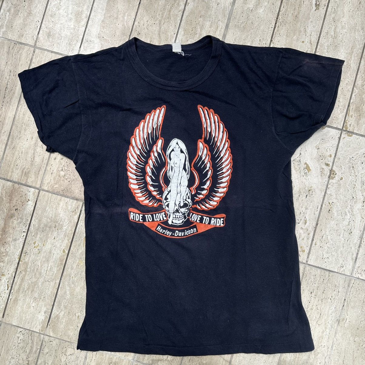 Harley Davidson × Vintage Vintage Harley Davidson Motorcycle T-Shirt Size US L / EU 52-54 / 3 - 1 Thumbnail