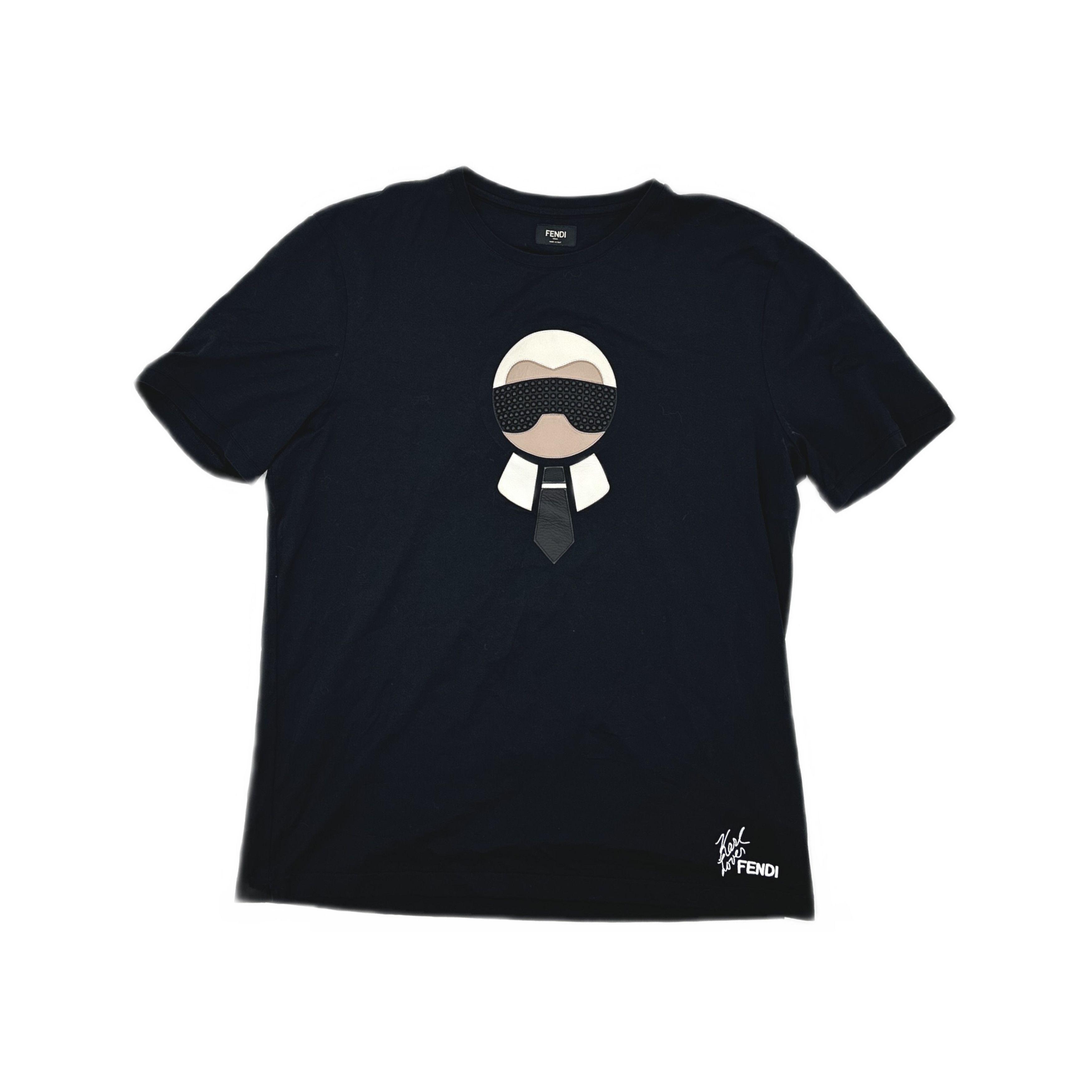 Fendi Fendi Karl Lagerfeld Graphic T-Shirt Size XL Size US XL / EU 56 / 4 - 1 Thumbnail