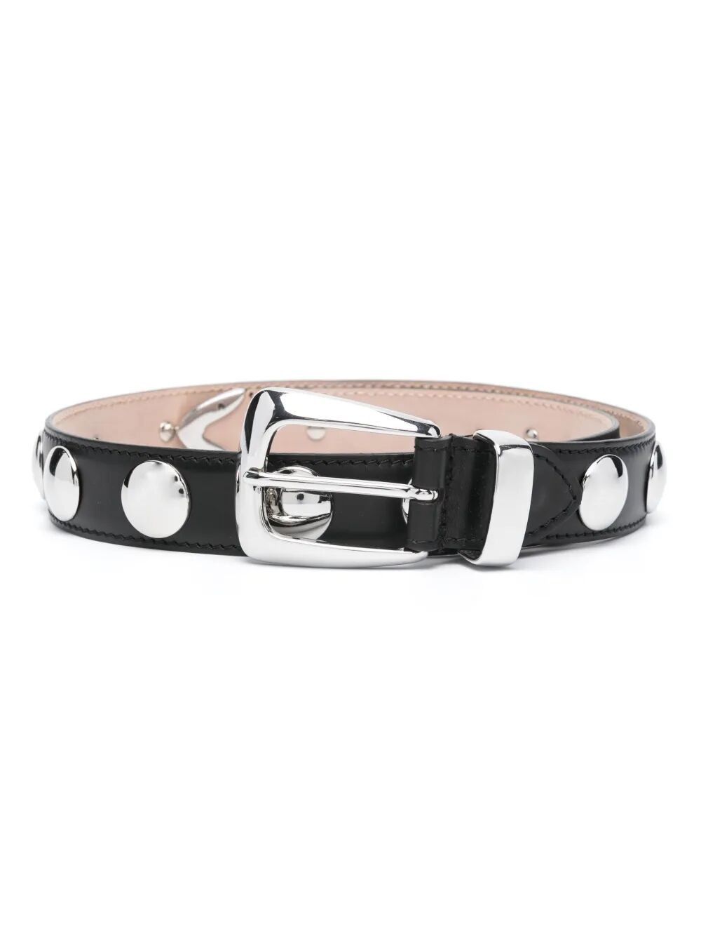KHAITE "BENNY" BELT WITH STUDS SILVER BUCKLE 30MM Size ONE SIZE - 1 Thumbnail