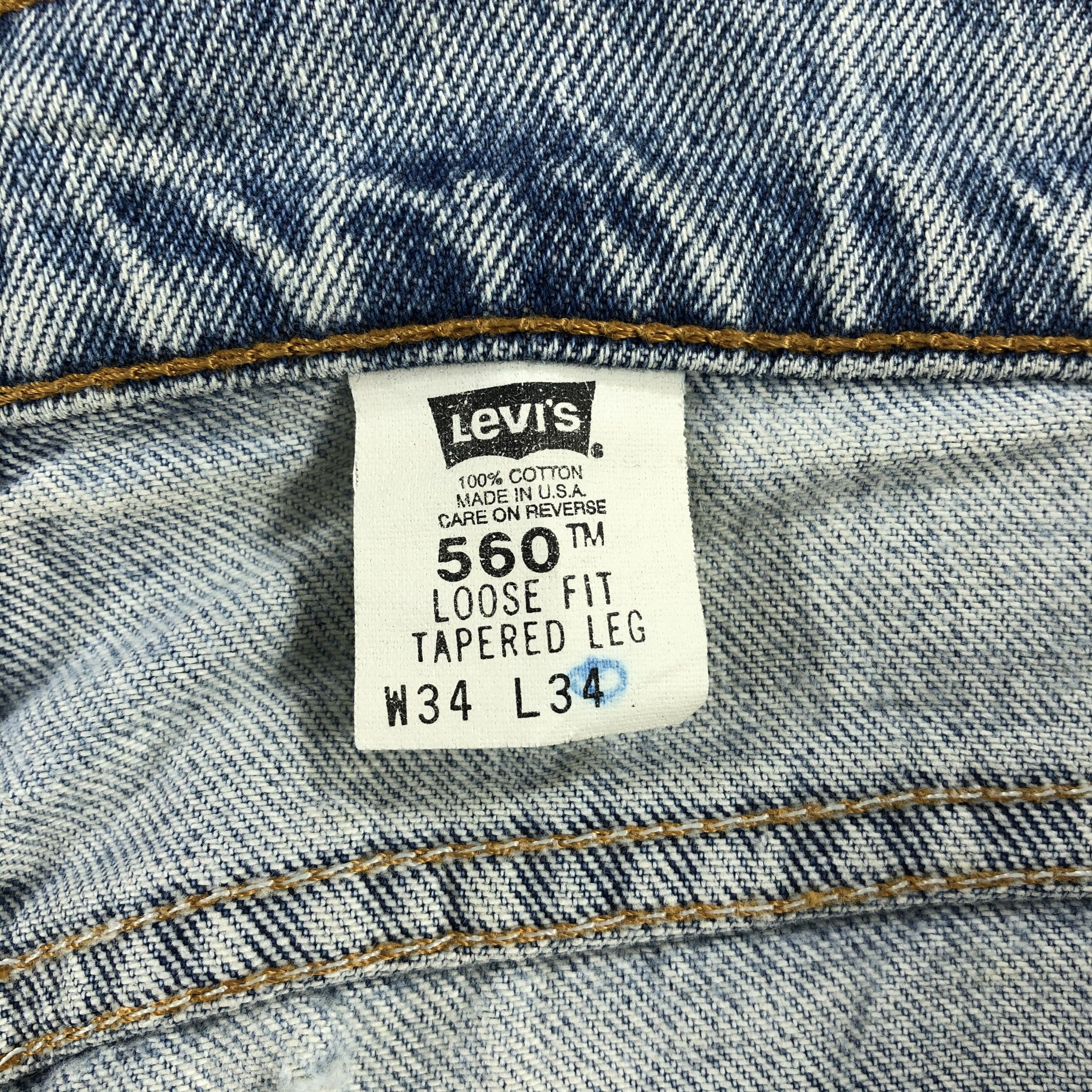 Levi's × Vintage 90s Vintage Light Wash Levis 560 Jeans-JM2312 Size US 35 - 17 Thumbnail