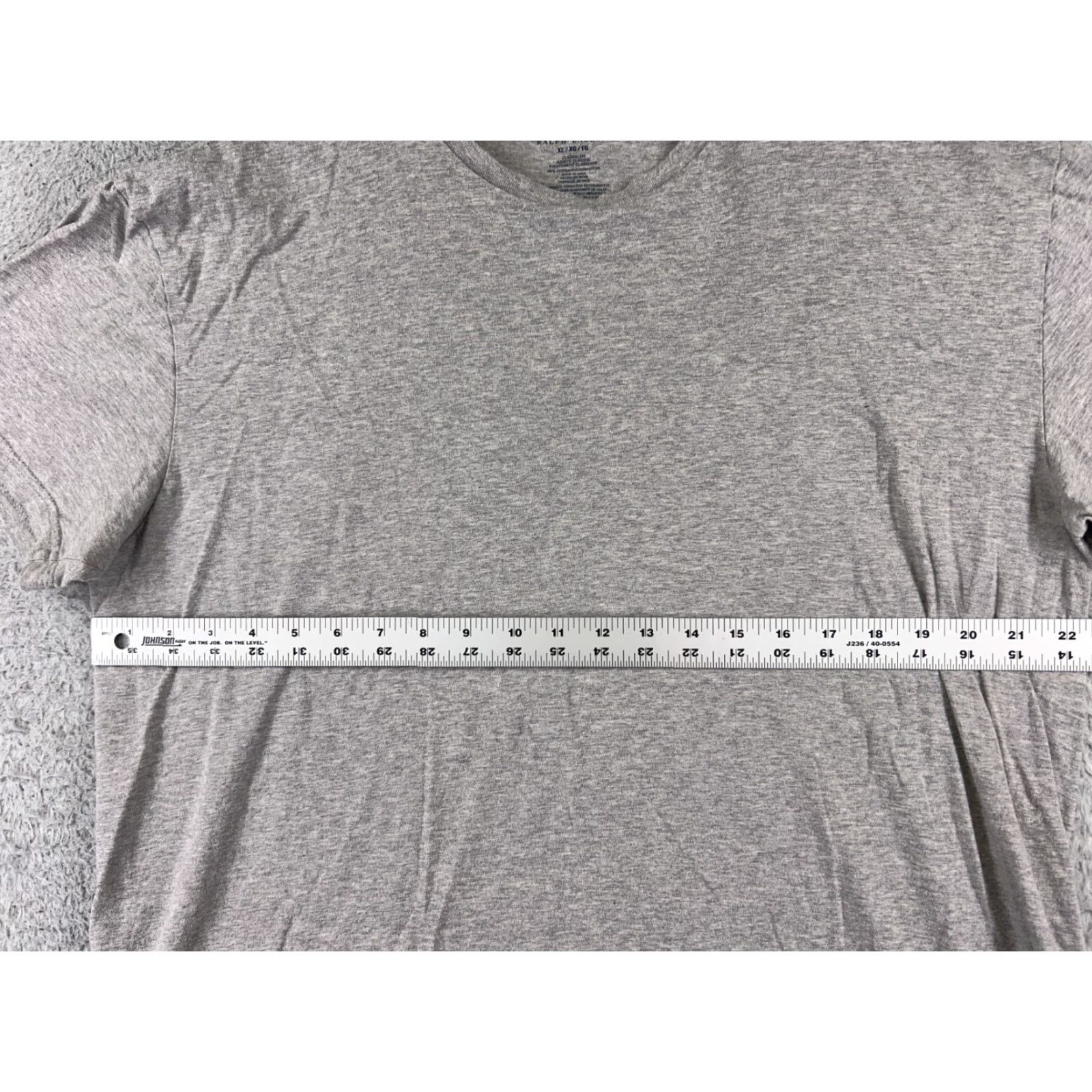 Ralph Lauren VINTAGE Ralph Lauren Shirt Adult XL Gray Short Sleeve Crew Neck Cotton Embroidered Logo Classic Sports Mens Size US XL / EU 56 / 4 - 7 Thumbnail
