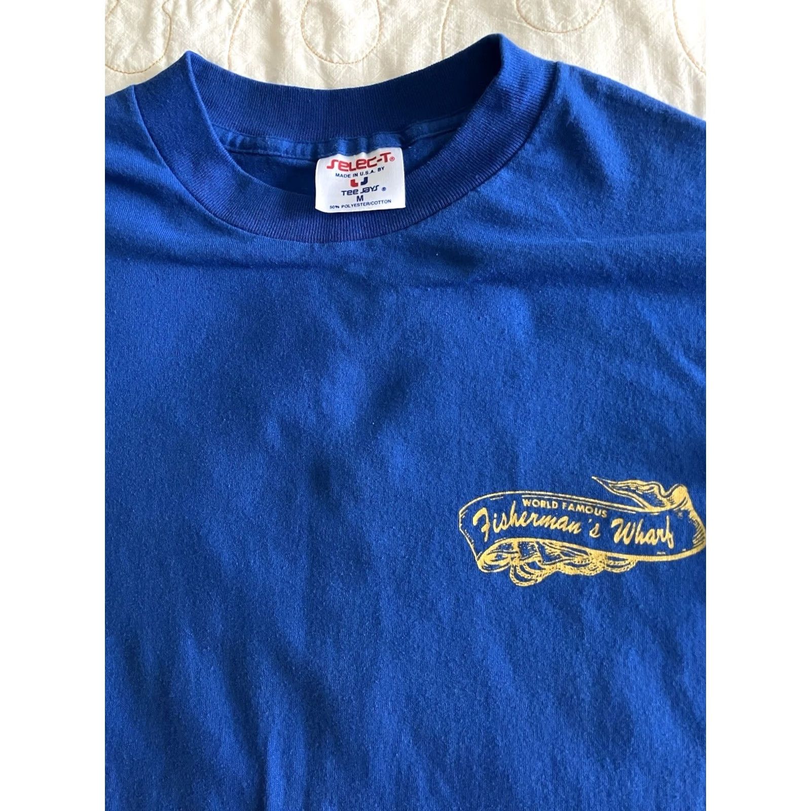 Vintage VINTAGE World Famous Fisherman’s Wharf VA West Point M USA Made Selec-T T-Shirt 90s Art Funny Mens Size US M / EU 48-50 / 2 - 2 Thumbnail