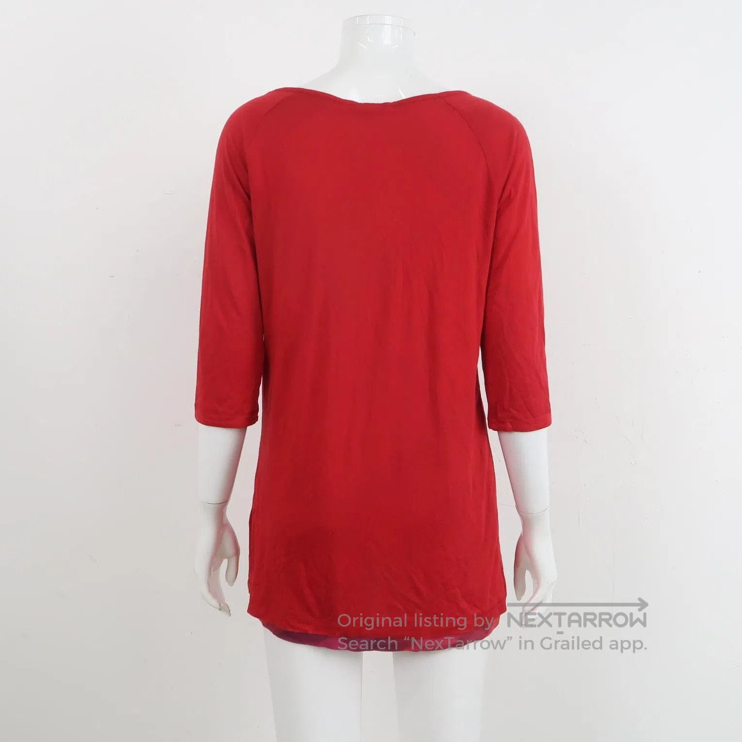 Burberry Burberry Brit Red Scoop Neck Tee Shirt . Size US M / EU 48-50 / 2 - 2 Thumbnail