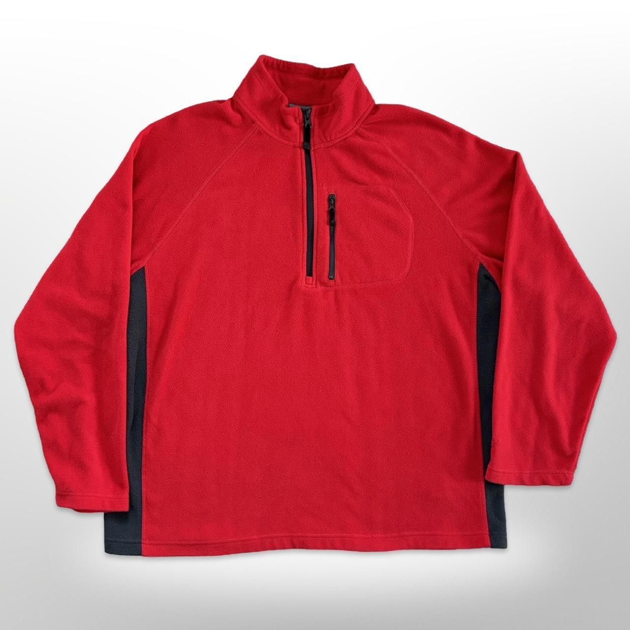 Starter × Vintage Vintage Starter 1/4 Zip Red and Grey Fleece Pullover Size US XL / EU 56 / 4 - 1 Thumbnail
