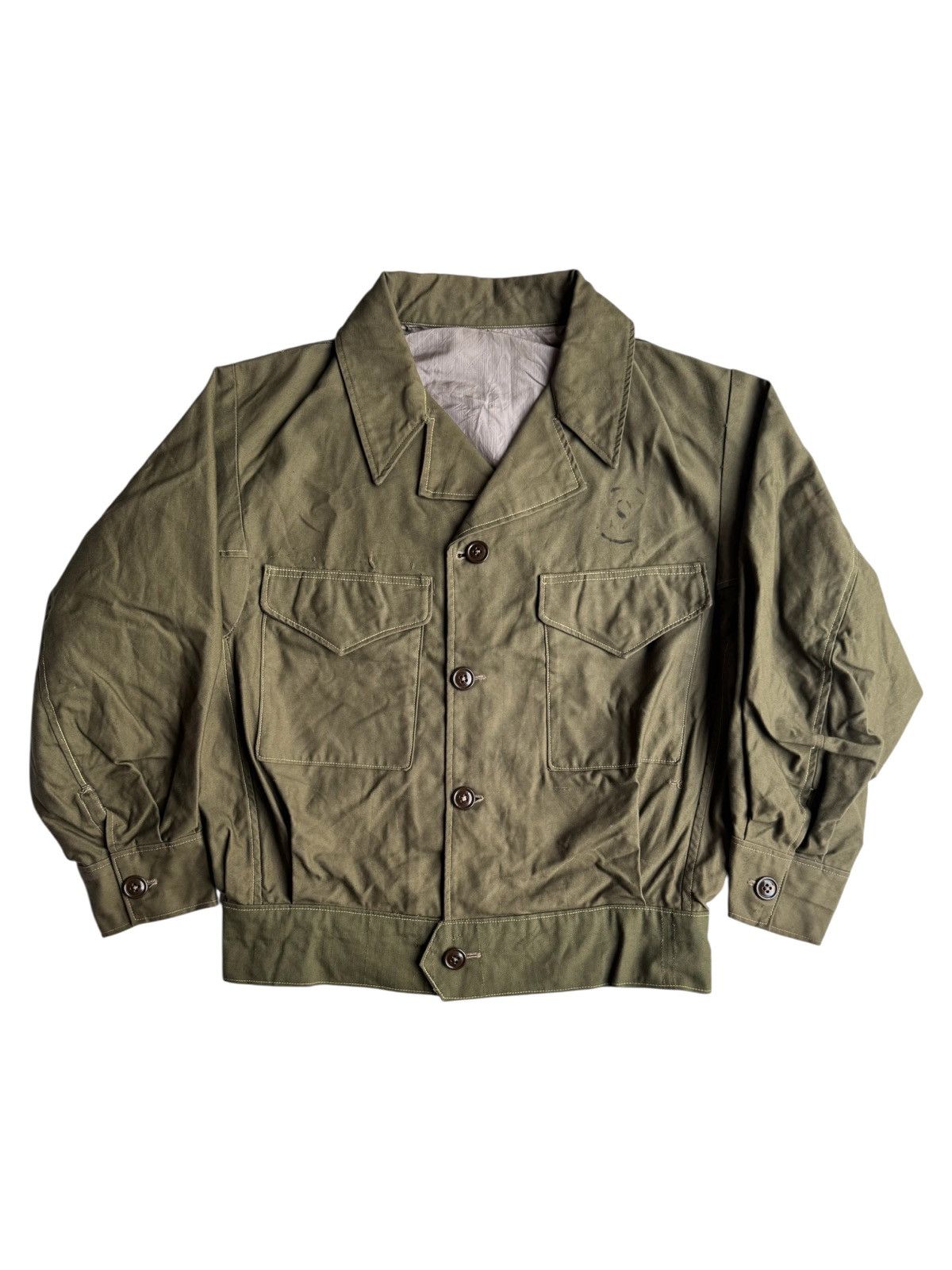Vintage VERY RARE VINTAGE JACKET IKE M43 BATTLE DRESS MODIFIED WWII Size US L / EU 52-54 / 3 - 1 Thumbnail