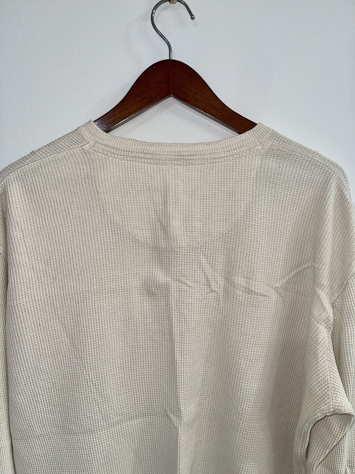 Levi's VINTAGE LEVIS COTTON LONG SLEEVE HENLEY SHIRT OATMEAL BROWN Size US XXL / EU 58 / 5 - 12 Thumbnail