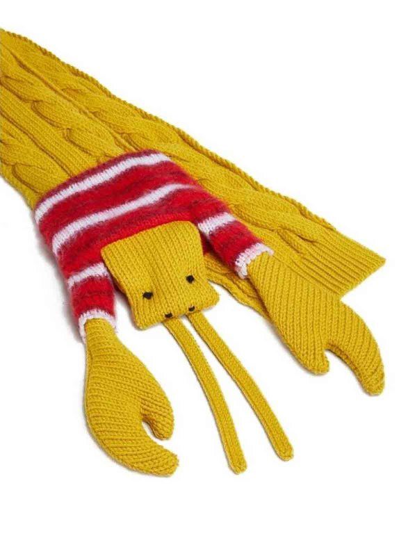 Marni o1mle0126 Size: OS / Lobster Cable Scarf in Yellow Size ONE SIZE - 2 Thumbnail